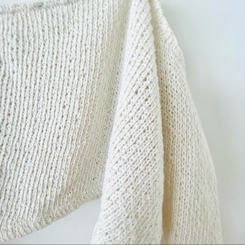 Pretty Cold Shoulder Knit Crop Top View 6